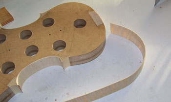 upper rib being bent to shape